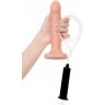 Телесный фаллос с имитацией эякуляции Silicon Cum Dildo L - 19,6 см.