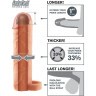 Телесная насадка с кольцом Perfect 1 Extension with Ball Strap - 17 см.