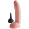 Телесный фаллоимитатор с эффектом семяизвержения Squirting Cock with Balls - 22,9 см.
