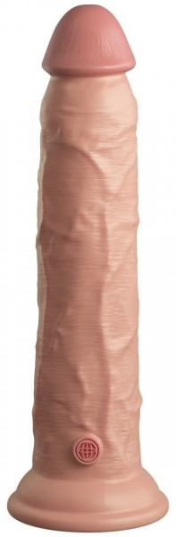 Телесный фаллоимитатор 9  Silicone Dual Density Cock - 25,4 см.