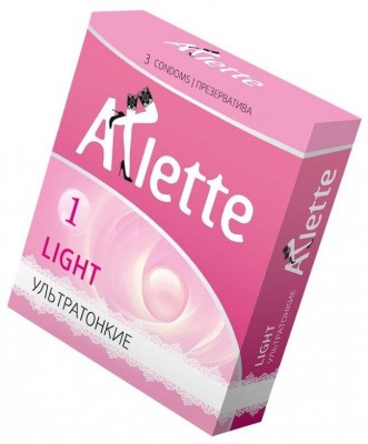 Ультратонкие презервативы Arlette Light - 3 шт.