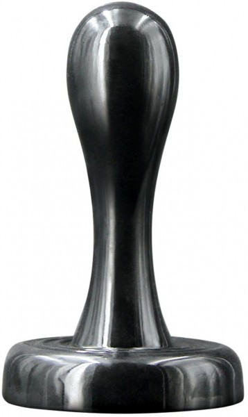 Черная анальная пробка Bowler Plug SM - 8,4 см.