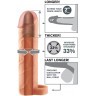 Телесная насадка с кольцом Perfect 2  Extension with Ball Strap - 19 см.