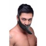 Черный кляп-страпон Masters Mini Face Fuck Strap-On - 14 см.