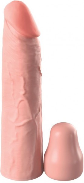 Телесная насадка-удлинитель 1 Inch Silicone X-tension - 17,8 см.