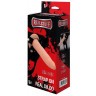 Телесный страпон на черных трусиках STRAP ON REAL DILDO - 20 см.