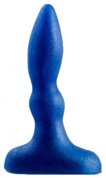 Синий анальный стимулятор Beginners p-spot massager - 11 см.