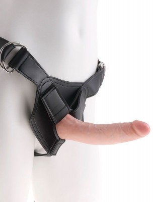 Страпон на виниловых трусиках Strap-on Harness Cock - 17,8 см.