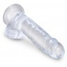 Прозрачный фаллоимитатор 7  Cock with Balls - 20,3 см.