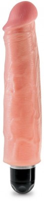Телесный вибратор-реалистик 7  Vibrating Stiffy - 21,6 см.
