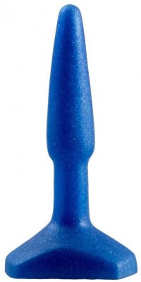 Синий анальный стимулятор Small Anal Plug - 12 см.
