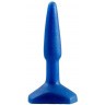 Синий анальный стимулятор Small Anal Plug - 12 см.