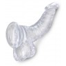 Прозрачный фаллоимитатор 7.5  Cock with Balls - 21,6 см.