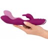 Фиолетовый вибратор A   G-Spot Rabbit Vibrator для стимуляции зон G и A - 23,6 см.
