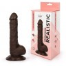 Реалистичный фаллоимитатор Erowoman коричневого цвета - 19,5 см.