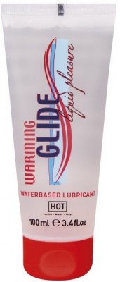 Согревающая интимная смазка на водной основе Warming Glide - 100 мл.