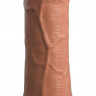 Кофейный фаллоимитатор 6  Silicone Dual Density Cock - 17 см.