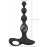Черная анальная цепочка с вибрацией Rechargeable Anal Beads - 20 см.