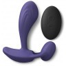 Темно-синий вибромассажер Witty P G Vibrator with Remote Control