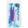 Закрытая фиолетовая насадка с пупырышками SAMURAI PENIS SLEEVE PURPLE - 14,5 см.