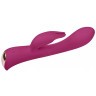 Бордовый вибромассажер-кролик 5  Silicone Bunny Love - 19,1 см.