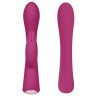 Бордовый вибромассажер-кролик 5  Silicone Bunny Love - 19,1 см.