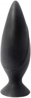 Черная большая анальная пробка Mojo Spades Large Butt Plug - 12 см.