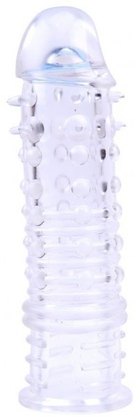 Прозрачная насадка на пенис Swirls Sleeve - 16 см.