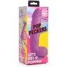 Фиолетовый фаллоимитатор на присоске 8.25  Dildo with Balls - 22,8 см.