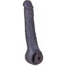 Чёрная фаллическая насадка BLACK BENT 3 - 22 см.