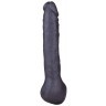 Чёрная фаллическая насадка BLACK BENT 3 - 22 см.