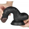 Женский темнокожий страпон Easy Strapon Set 7 Inch - 18 см.