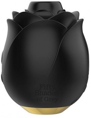 Черный клиторальный стимулятор Black Rose Silicone Clitoral Suction