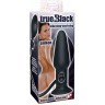Анальный вибратор с функцией расширения True Black - 17 см.