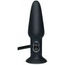 Анальный вибратор с функцией расширения True Black - 17 см.