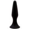Черная анальная пробка L Silicone Plug - 12,8 см.