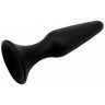 Черная анальная пробка L Silicone Plug - 12,8 см.