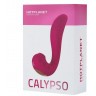 Бордовый вакуум-волновой вибратор 3-в-1 с язычком Calypso