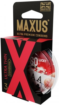 Ультратонкие презервативы MAXUS AIR Ultra Thin - 3 шт.