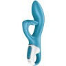 Бирюзовый вибратор-кролик Embrace Me - 21,2 см.
