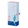 Бирюзовый вибратор-кролик Embrace Me - 21,2 см.