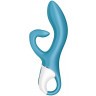 Бирюзовый вибратор-кролик Embrace Me - 21,2 см.