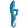 Бирюзовый вибратор-кролик Embrace Me - 21,2 см.