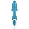 Бирюзовый вибратор-кролик Embrace Me - 21,2 см.