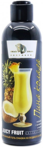 Интимный гель на водной основе JUICY FRUIT с ароматом пина колада - 200 мл.