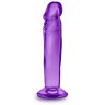 Фиолетовый анальный фаллоимитатор Sweet N Small 6 Inch Dildo With Suction Cup - 16,5 см.