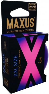 Презервативы Maxus XXL увеличенного размера - 3 шт.