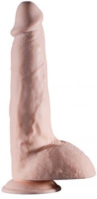 Телесный фаллоимитатор REALSTUFF REALISTIC DONG 9INCH - 23 см.