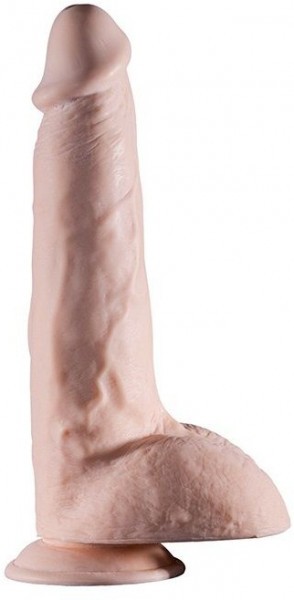 Телесный фаллоимитатор REALSTUFF REALISTIC DONG 9INCH - 23 см.