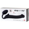 Черный безремневой страпон Silicone Bendable Strap-On - size M